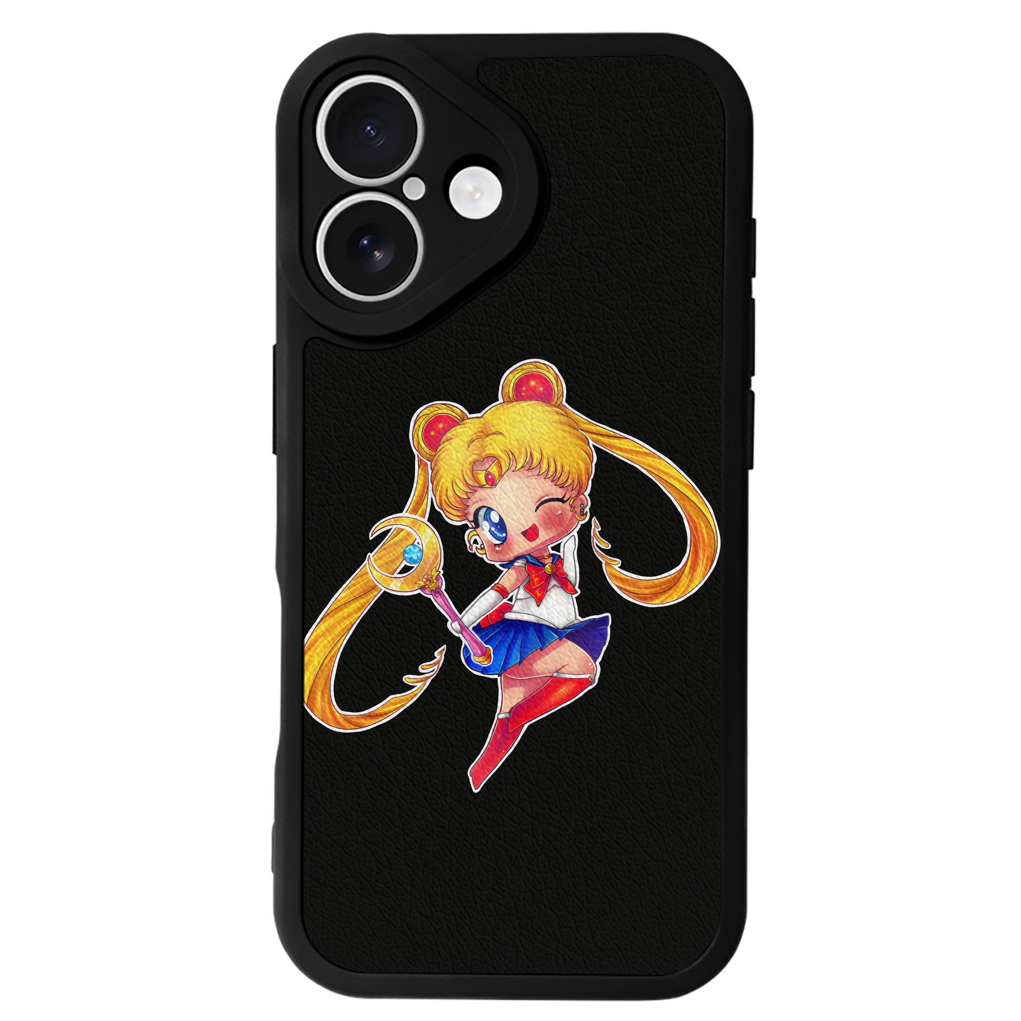 （画像用） 美少女戦士セーラームーン 月野 うさぎ つきの うさぎ Sailor Moon Tsukino Usagi 【iPhone 16シリーズ対応】シリコンスマホケース（レザー調） 材質：シリコン